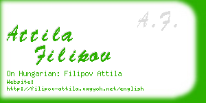 attila filipov business card